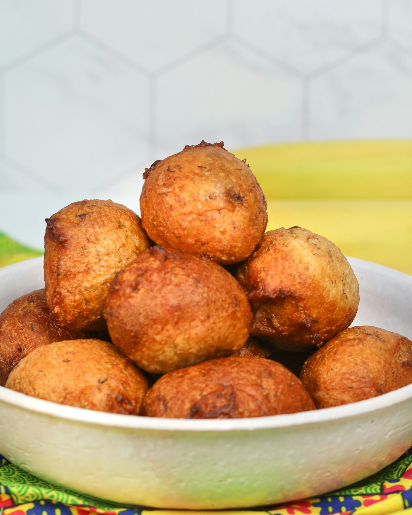 A bowl of puff-puff